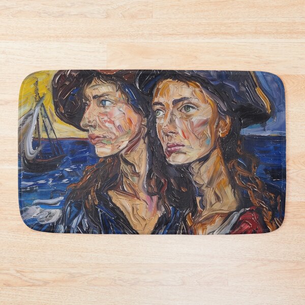 Item preview, Anne Bonny and Mary Read | Painting in the style of Vincent van Gogh designed and sold by ComicsFactory.