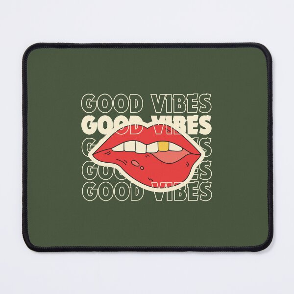 Item preview, GOOD VIBES | Lips Illustration | Green Background designed and sold by RM-Journey.