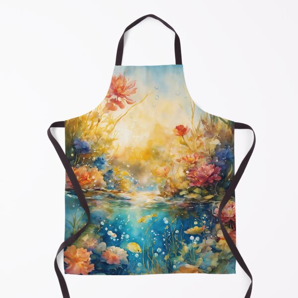 Item preview, undersea world with coral reefs and gold fish designed and sold by soulfulpalette.