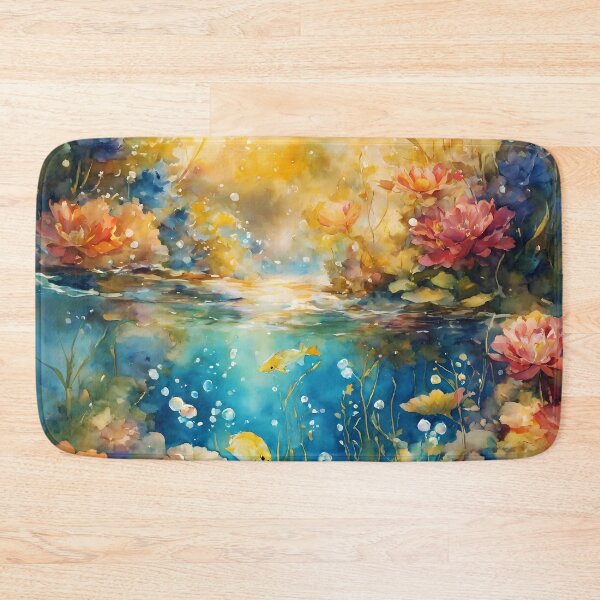 Item preview, undersea world with coral reefs and gold fish  designed and sold by soulfulpalette.