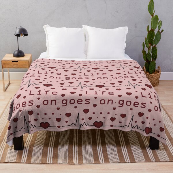 Item preview, Pattern of cardiograms of the heart with the inscription "Life goes on ..." designed and sold by Cherevan.