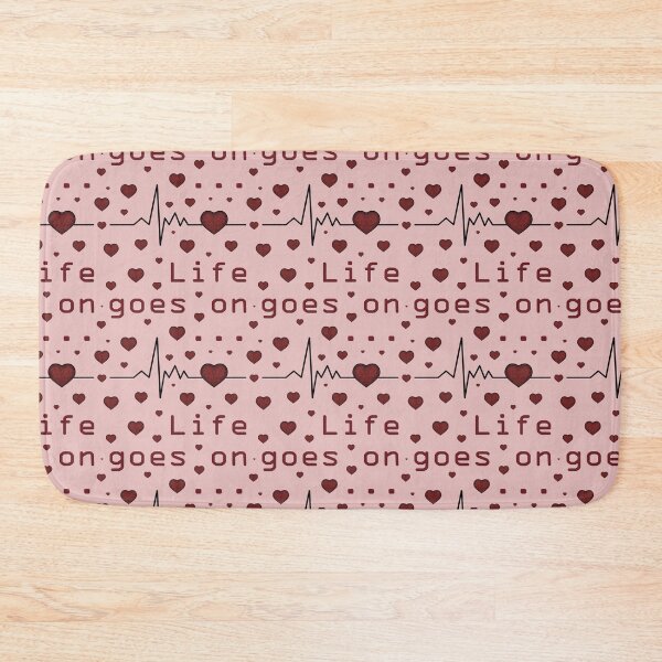 Item preview, Pattern of cardiograms of the heart with the inscription "Life goes on ..." designed and sold by Cherevan.