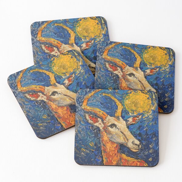 Item preview, Antelope | Painting in the style of Vincent van Gogh designed and sold by ComicsFactory.