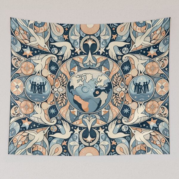 Item preview, Unity & Cosmos: Celestial Mandala Tapestry designed and sold by FarBeyound.
