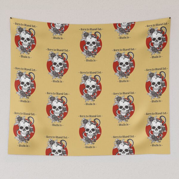 Item preview, Born to Stand Out - Skulls In - | Yellow Background designed and sold by RM-Journey.