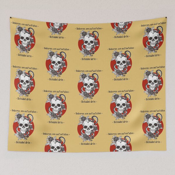 Item preview, Geboren, um herauszustechen - Schädel drin | Yellow Background designed and sold by RM-Journey.