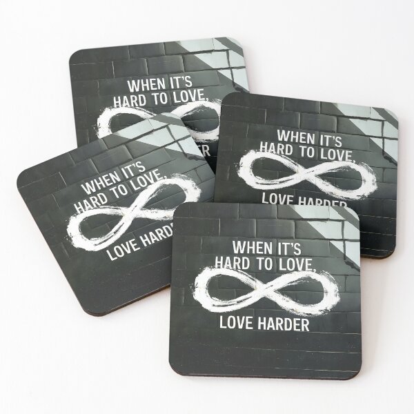 Item preview, Love Harder Inspirational Quote Art Print - Perfect for Home Decor & Uplifting Gifts designed and sold by GL!TCH LAB.