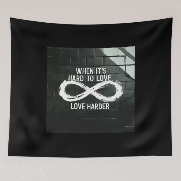 Item preview, Love Harder Inspirational Quote Art Print - Perfect for Home Decor & Uplifting Gifts designed and sold by GL!TCH LAB.