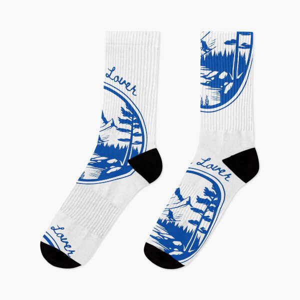 Item preview, Nature Lover Blue Mountain Skiing Alpine Tree Adventure  designed and sold by IntoClearWater.
