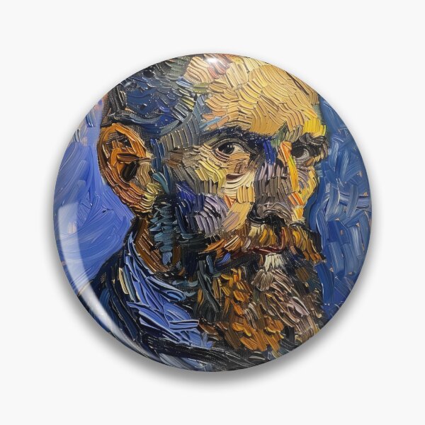 Item preview, Antoni Gaudí portrait | Painting in the style of Vincent van Gogh designed and sold by ComicsFactory.