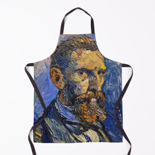 Item preview, Antoni Gaudí portrait | Painting in the style of Vincent van Gogh designed and sold by ComicsFactory.
