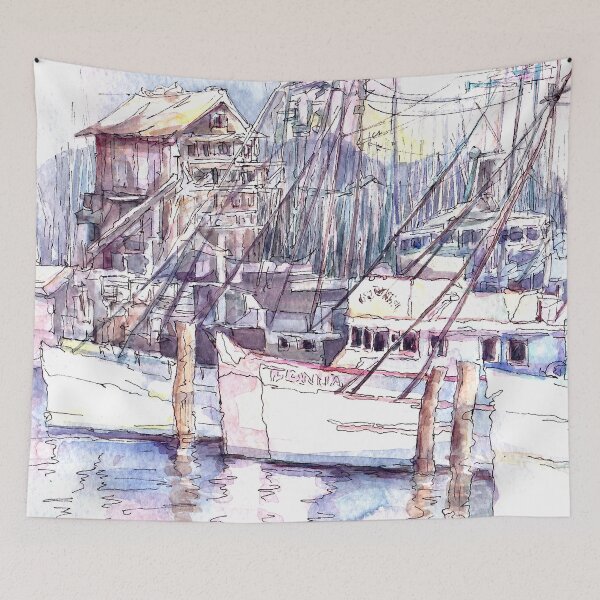Item preview, santa barabara harbor  designed and sold by Gerardo Segismundo.