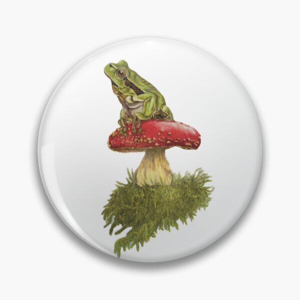 Artikelvorschau, Frosch auf einem Pilz entworfen und verkauft von MoiraEngel.
