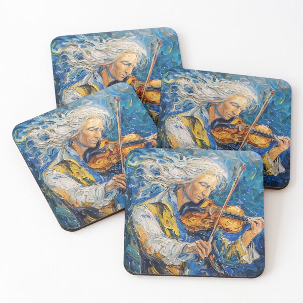 Item preview, Antonio Vivaldi | Painting in the style of Vincent van Gogh designed and sold by ComicsFactory.