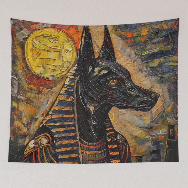 Item preview, Anubis | Painting in the style of Vincent van Gogh designed and sold by ComicsFactory.