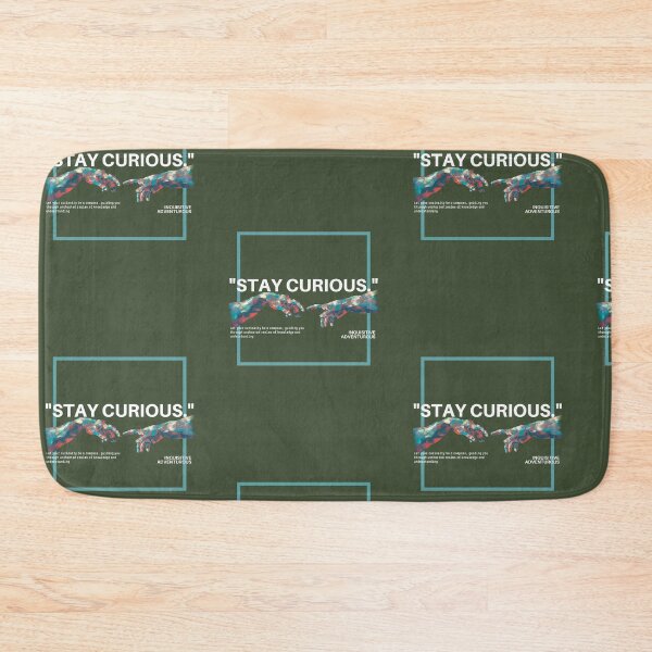 Item preview, "Stay Curious." | Hand Illustration | Green Background designed and sold by RM-Journey.