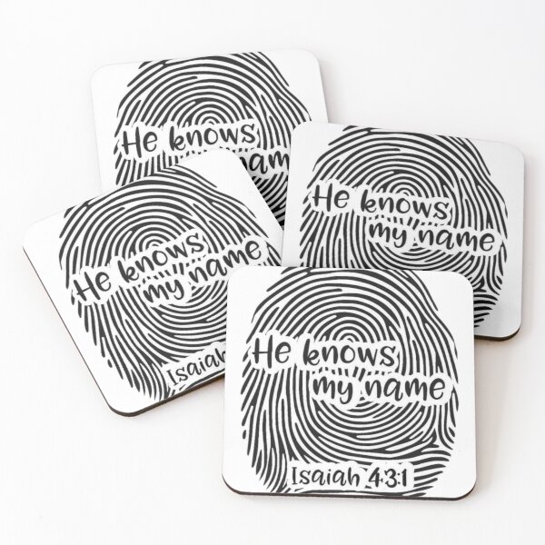 Item preview, He knows my name, Bible verse, finger print artwork, Christian  designed and sold by Slickskillz11.