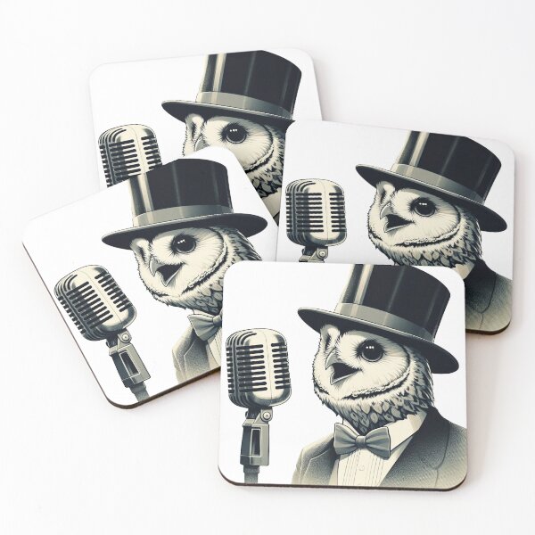 Item preview, Owl Jolson singing t-shirt design designed and sold by bouslama_shop  ⭐️⭐️⭐️⭐️⭐️.