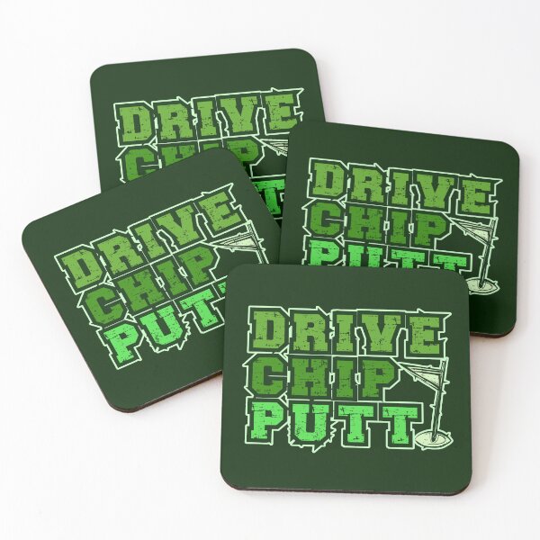Item preview, Drive Chip Putt Grungy Text and Golf Flag Art designed and sold by CRHPOD20.