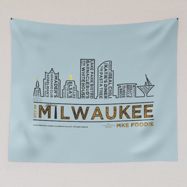 Item preview, MKE Foodie City Skyline • Milwaukee, WI designed and sold by MKE Rhine Maiden  •  Grumble Services, LLC..