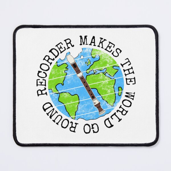 Item preview, Recorder Makes The World Go Round, Recorderist Earth Day designed and sold by doodlerob.