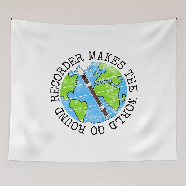 Item preview, Recorder Makes The World Go Round, Recorderist Earth Day designed and sold by doodlerob.