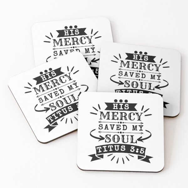 Item preview, His Mercy Saved My Soul. black design.  designed and sold by MoriaStore.