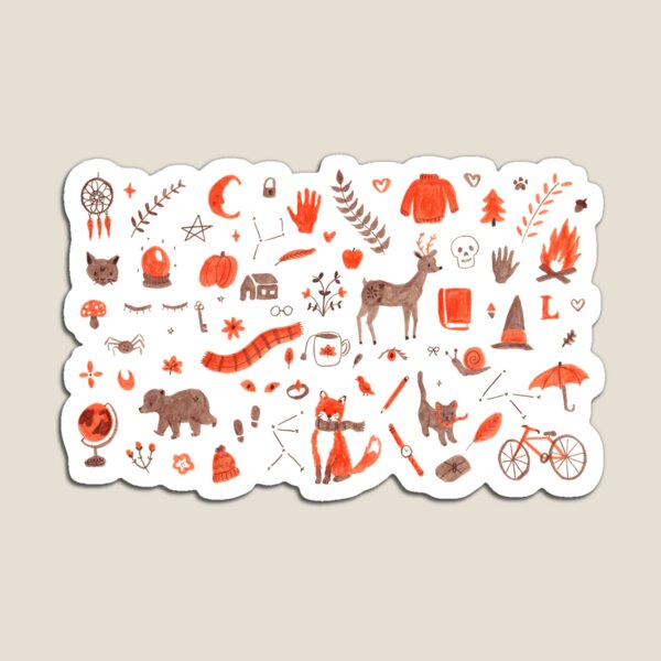 Autumn / Fall Pattern Magnet