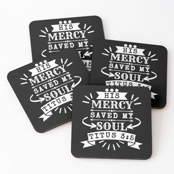 Item preview, His Mercy Saved My Soul. white design.  designed and sold by MoriaStore.