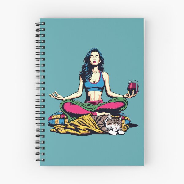 Item preview, Pop Woman Cat Wine Meditation designed and sold by bunnyboiler.