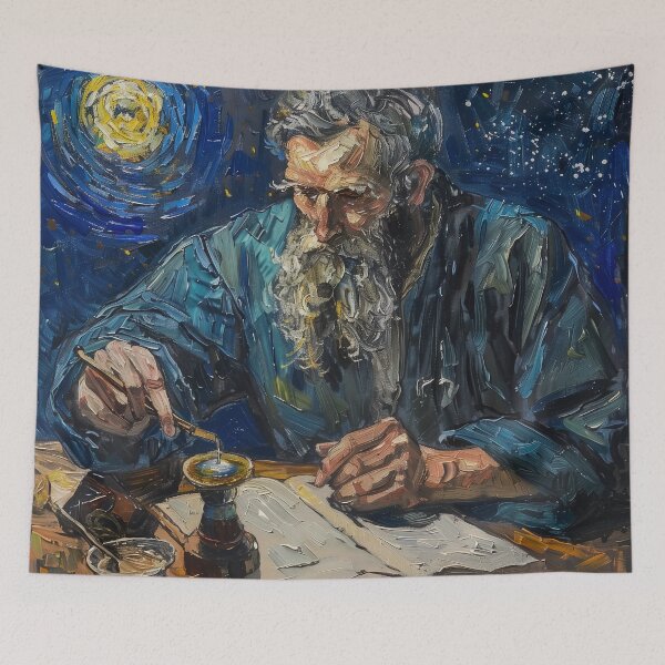 Item preview, Archimedes | Painting in the style of Vincent van Gogh designed and sold by ComicsFactory.