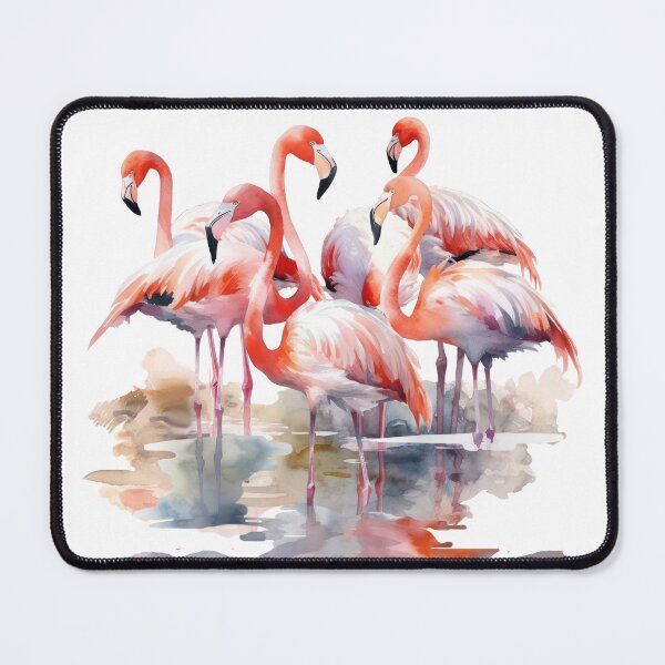 Item preview, Group of flamingos in the water designed and sold by Elnica.