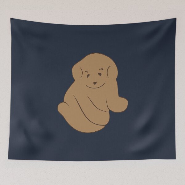 Item preview, Cuddly Puppy 2D Illustration - Brown & Blue designed and sold by OG-Graphics.