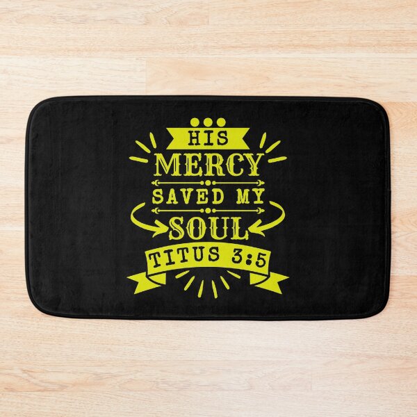 Item preview, His Mercy Saved My Soul. yellow design.  designed and sold by MoriaStore.