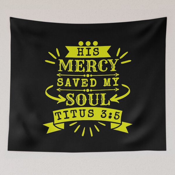 Item preview, His Mercy Saved My Soul. yellow design.  designed and sold by MoriaStore.