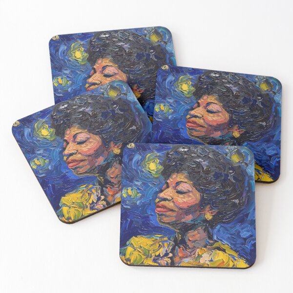 Item preview, Aretha Franklin | Painting in the style of Vincent van Gogh designed and sold by ComicsFactory.