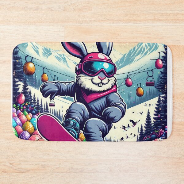 Item preview, Easter Rabbit with snowboarding Easter Funny animals designed and sold by Expressions-Sel.