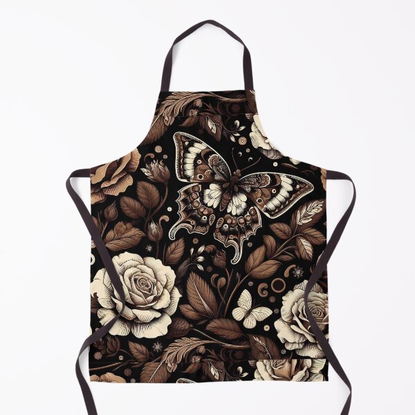Item preview,  brown and white floral pattern on a black background2 designed and sold by Enga6.