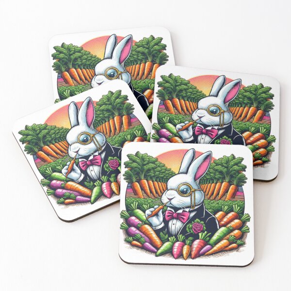 Item preview, bunny Carrot Connoisseur funny retro animal  designed and sold by Expressions-Sel.