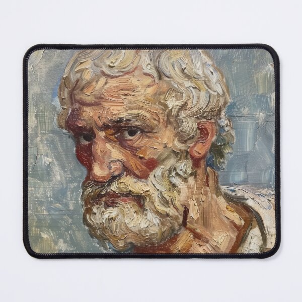 Item preview, Aristotle | Painting in the style of Vincent van Gogh designed and sold by ComicsFactory.