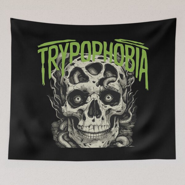 Item preview, trypophobia x skull x worm designed and sold by The  Knick Knack Nook.