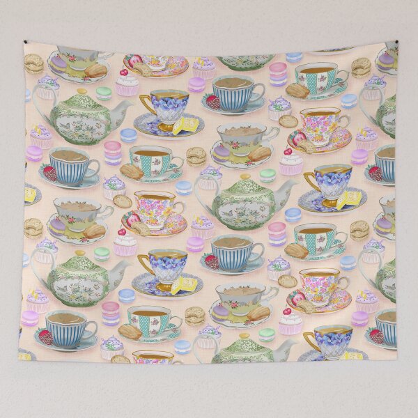 Item preview, Vintage Teacups and Treats designed and sold by ShellyPenko.