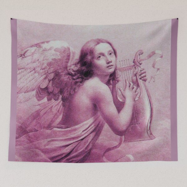 Item preview, ANGEL PLAYING LYRA OVER THE CLOUDS IN PINK designed and sold by BulganLumini.
