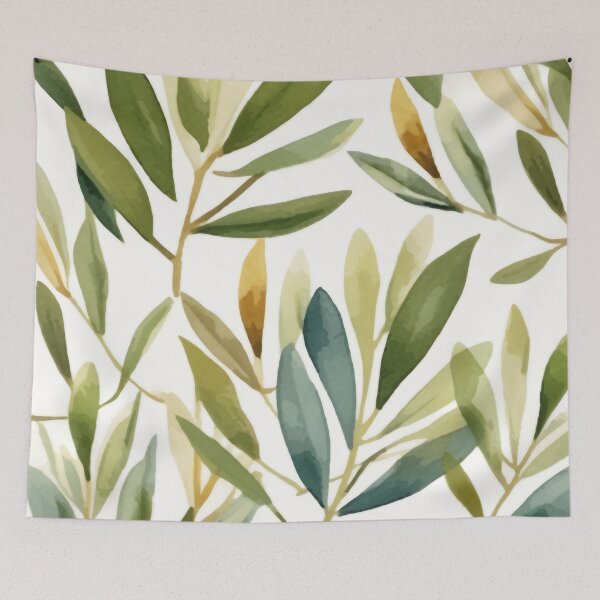 Item preview, Watercolor Olive Leaves designed and sold by TraditionalCA.