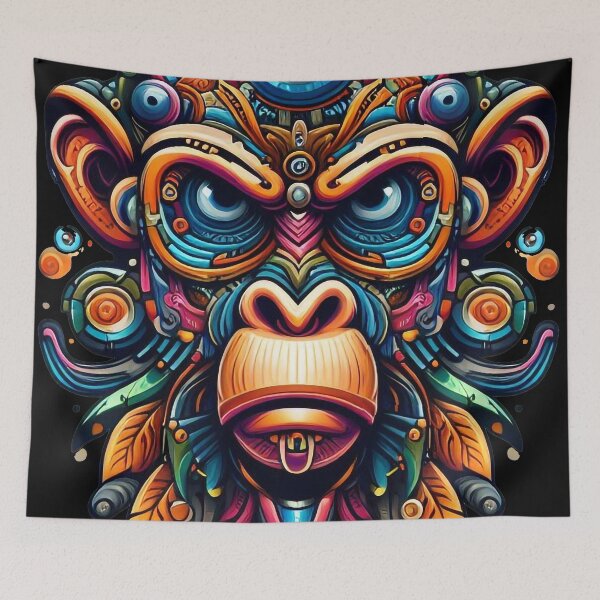 Item preview, Fantasy Ape: Vibrant Monkey Portrait designed and sold by StellarValor.
