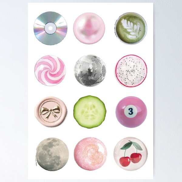 Item preview, Pink-green pack of round objets designed and sold by imadisorder.