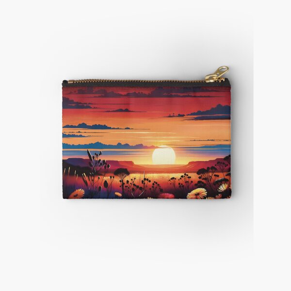 Item preview, Australian Sunset with Wildflowers Painting designed and sold by lozsart.