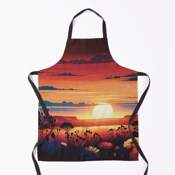 Item preview, Australian Sunset with Wildflowers Painting designed and sold by lozsart.