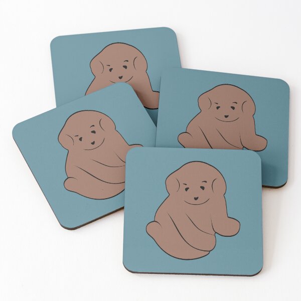 Item preview, Cuddly Puppy 2D Illustration - Dark Brown  & Light Blue designed and sold by OG-Graphics.