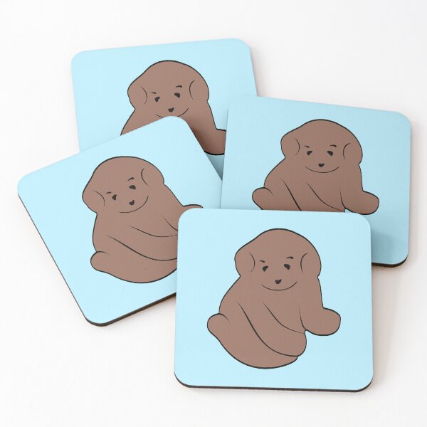 Item preview, Cuddly Puppy 2D Illustration - Dark Brown  & Very Light Blue designed and sold by OG-Graphics.